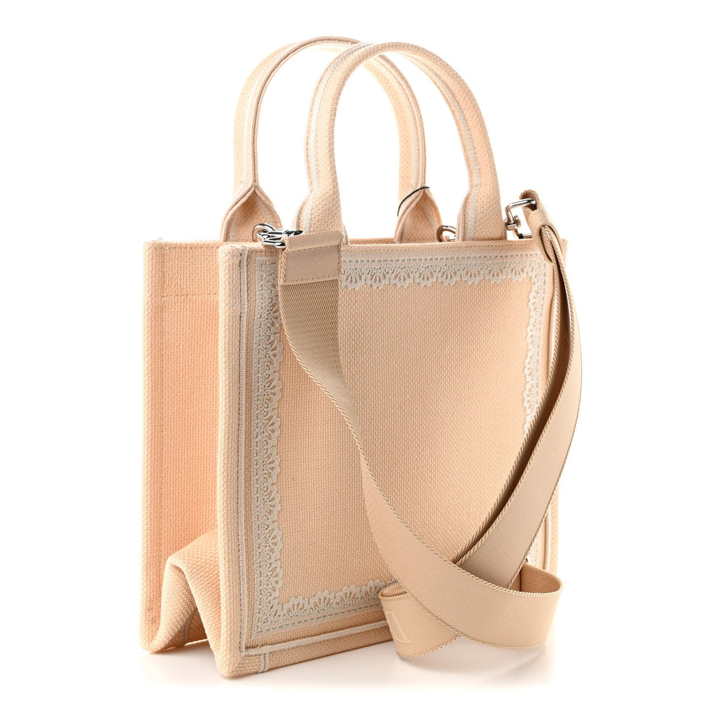 Oblique Embroidered Lace Dior Madame Bovary Small Book Tote With Strap Beige Red £¨ Direct shipment via from wholesalehk.shop