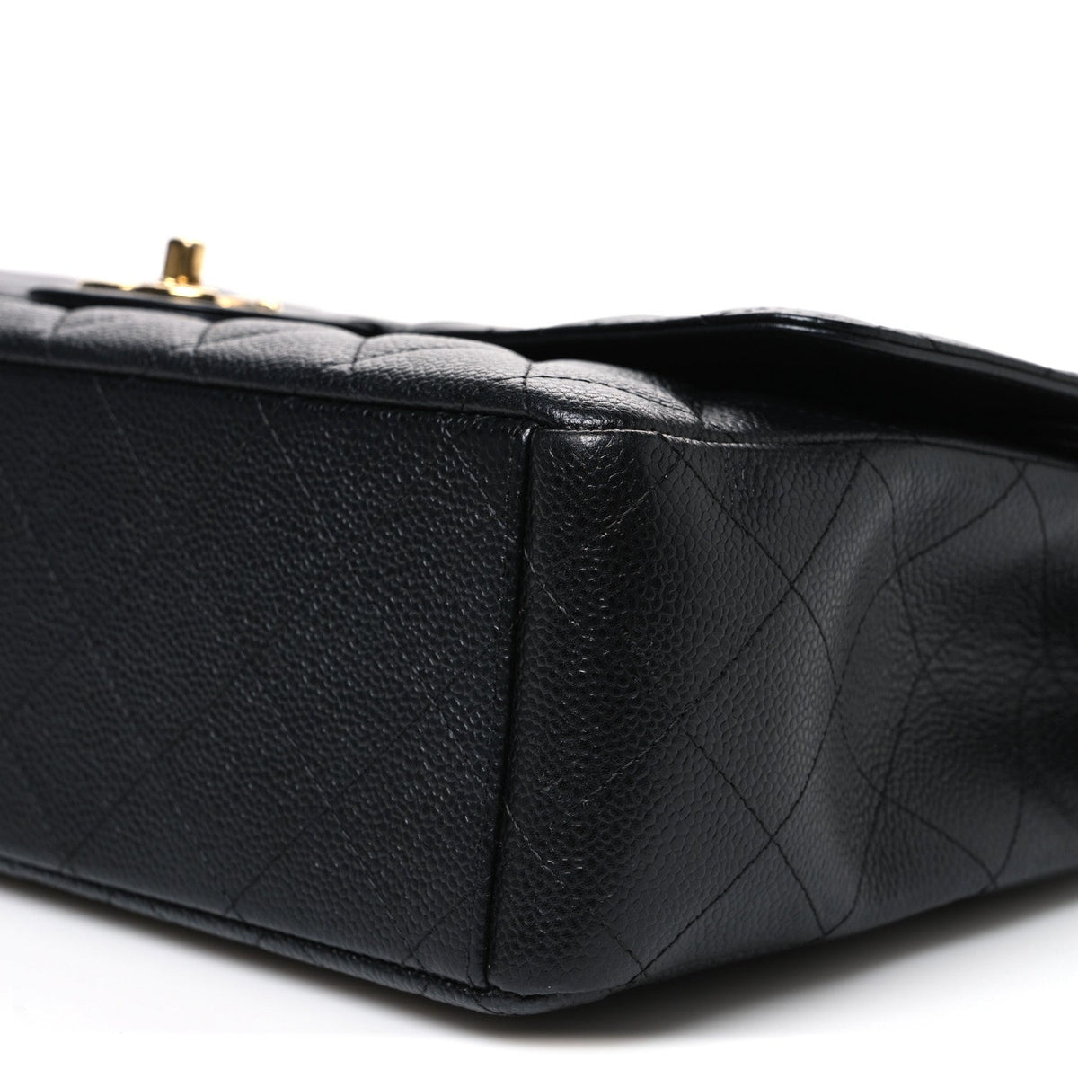 Caviar Quilted Maxi Double Flap Black wholesalehk.shop
