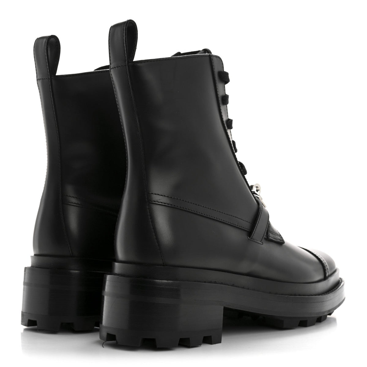 Glossed Calfskin Funk Ankle Boots 36 Black wholesalehk.shop
