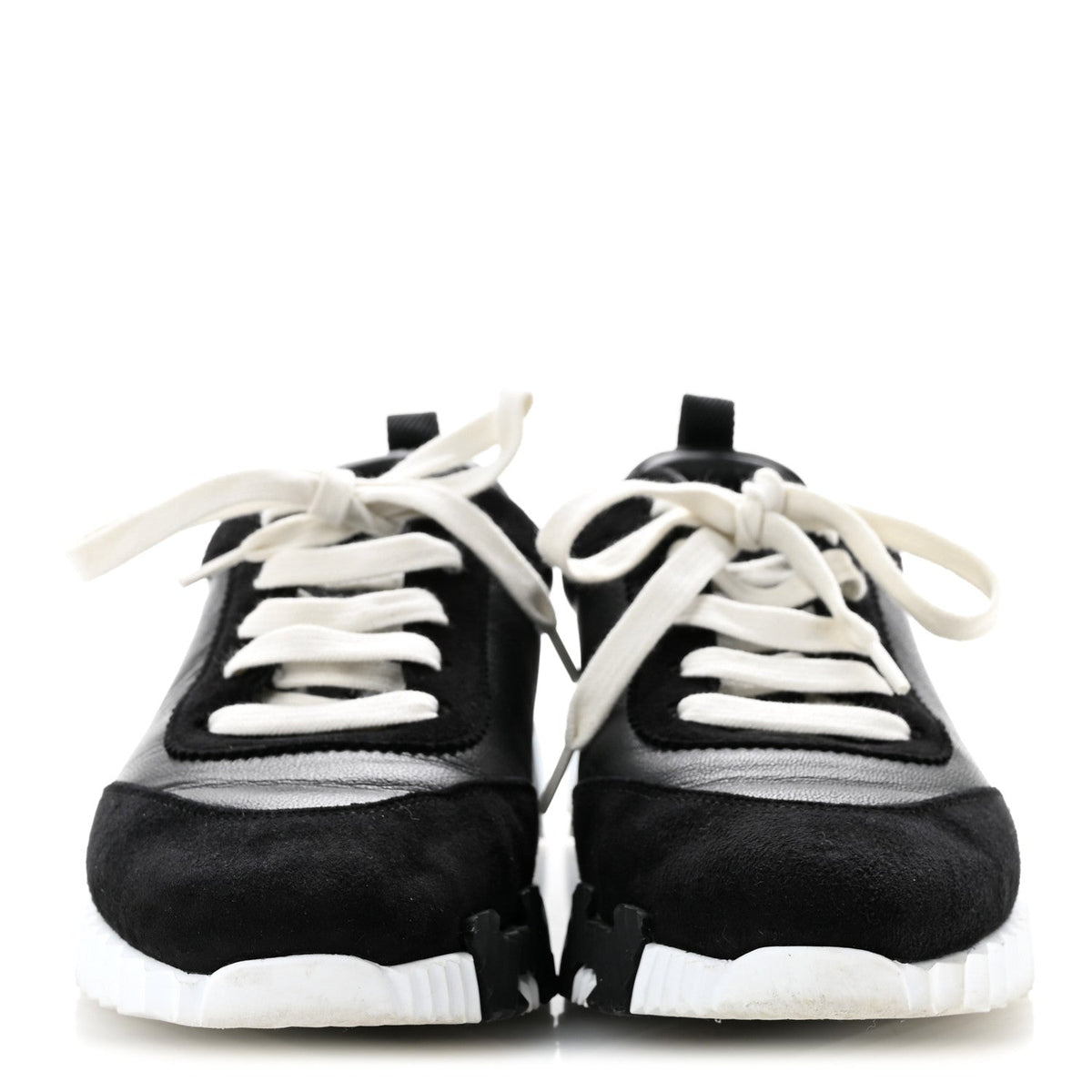 Goatskin Suede Goatskin Bouncing Sneakers 37.5 Black wholesalehk.shop
