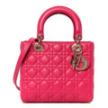 Lambskin Cannage Medium Lady Dior Pink wholesalehk.shop