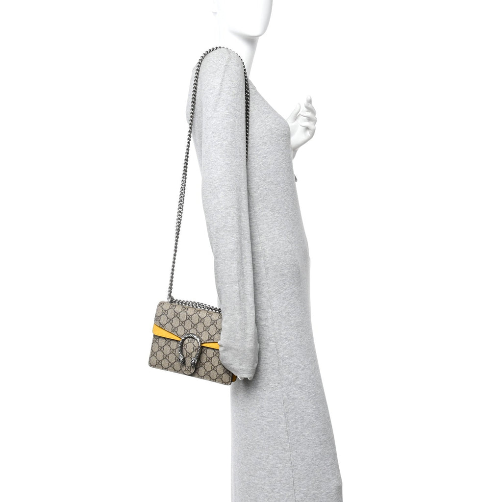 GG Supreme Monogram Mini Dionysus Shoulder Bag Yellow wholesalehk.shop