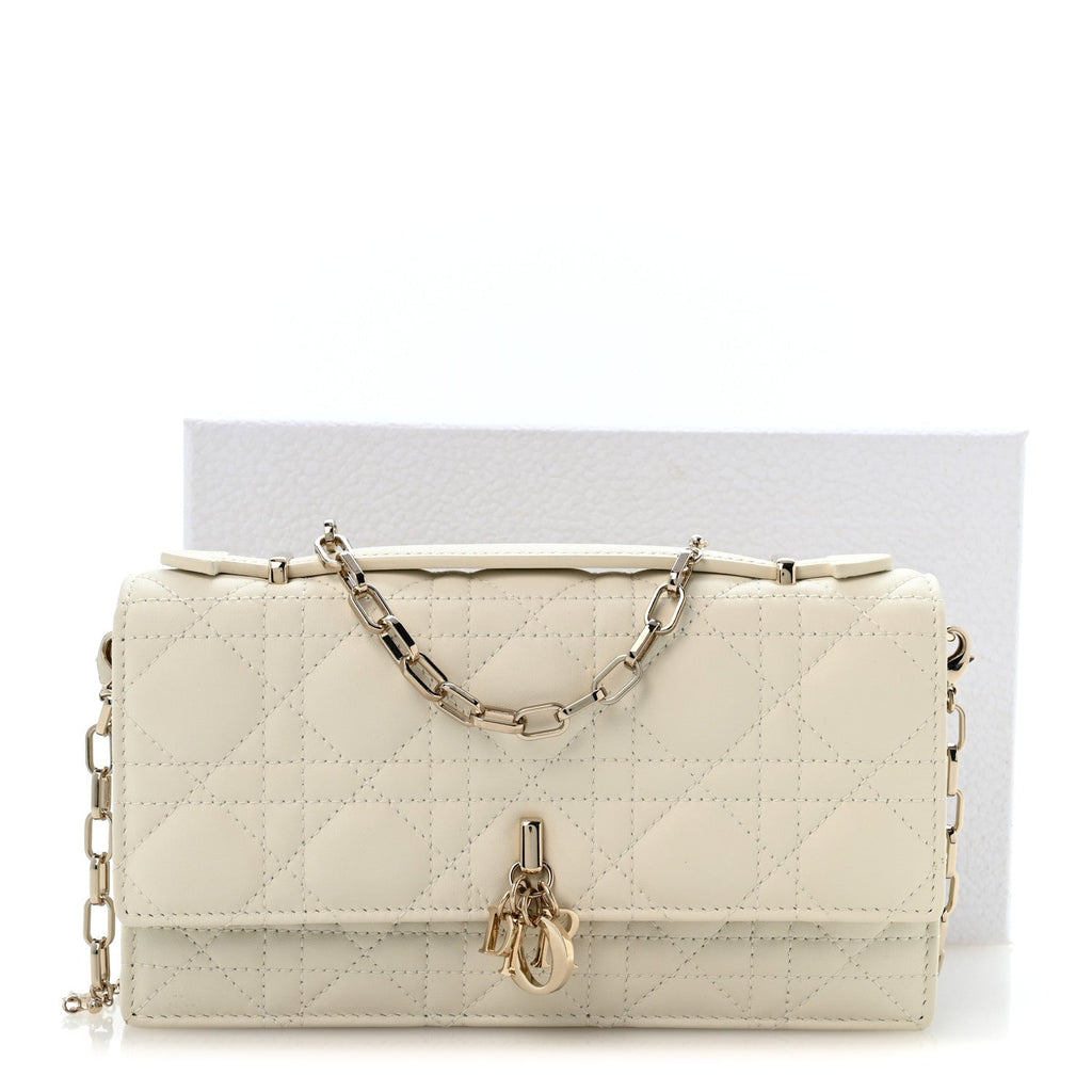 Lambskin Cannage Mini My Dior Bag Latte wholesalehk.shop