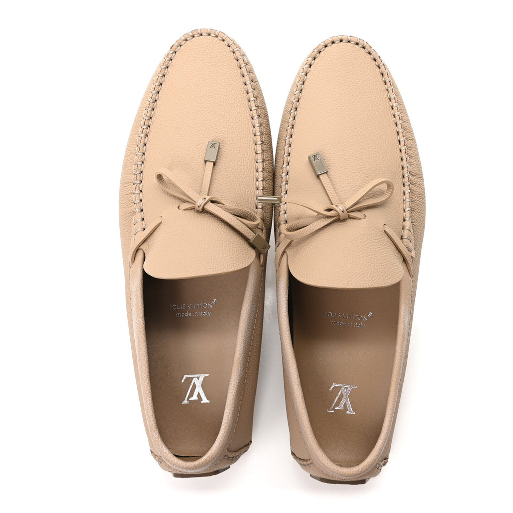 Calfskin LV Driver Moccasin Loafers 10 Beige £¨ Direct shipment via from wholesalehk.shop
