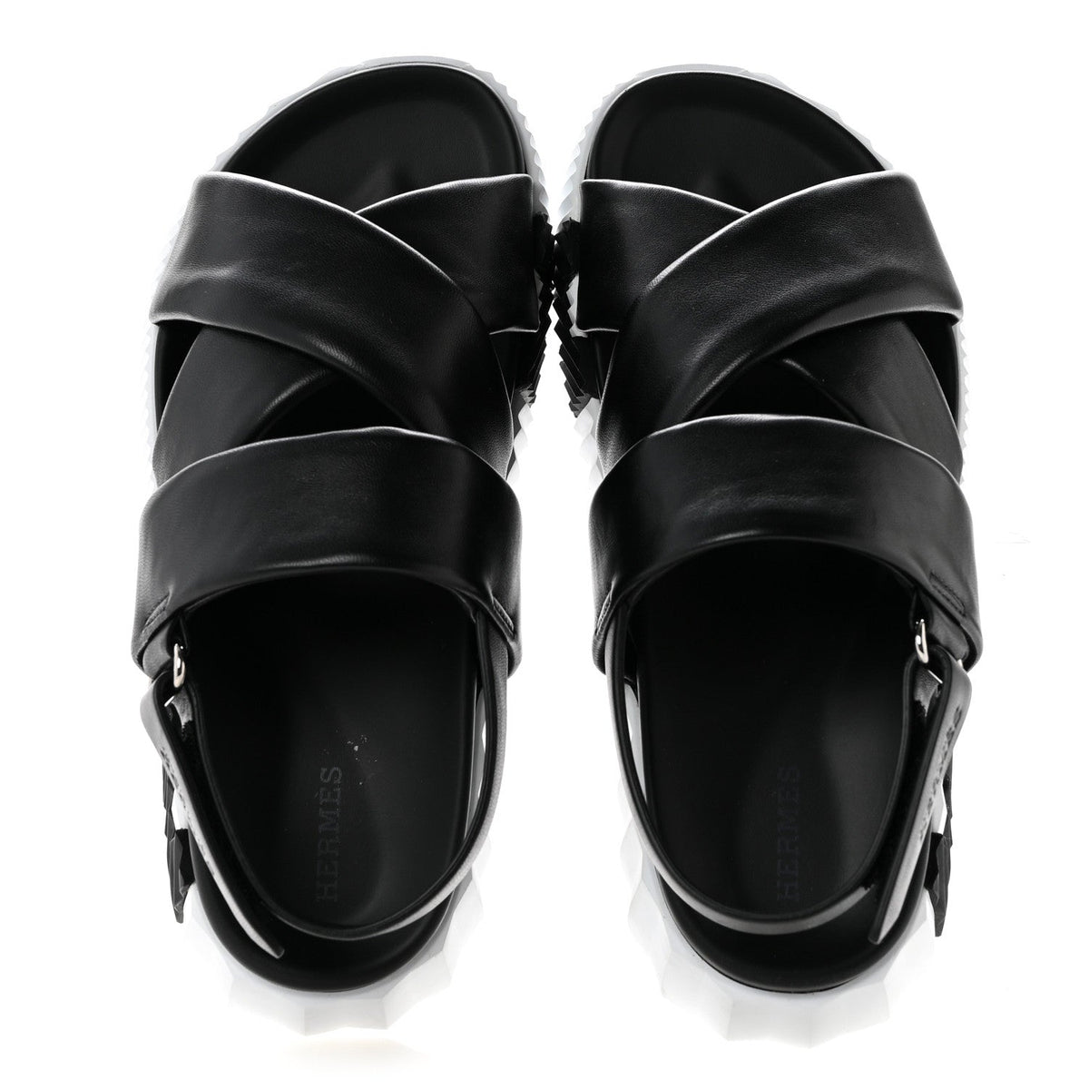 Calfskin Womens Electric Sandals 38.5 Black wholesalehk.shop