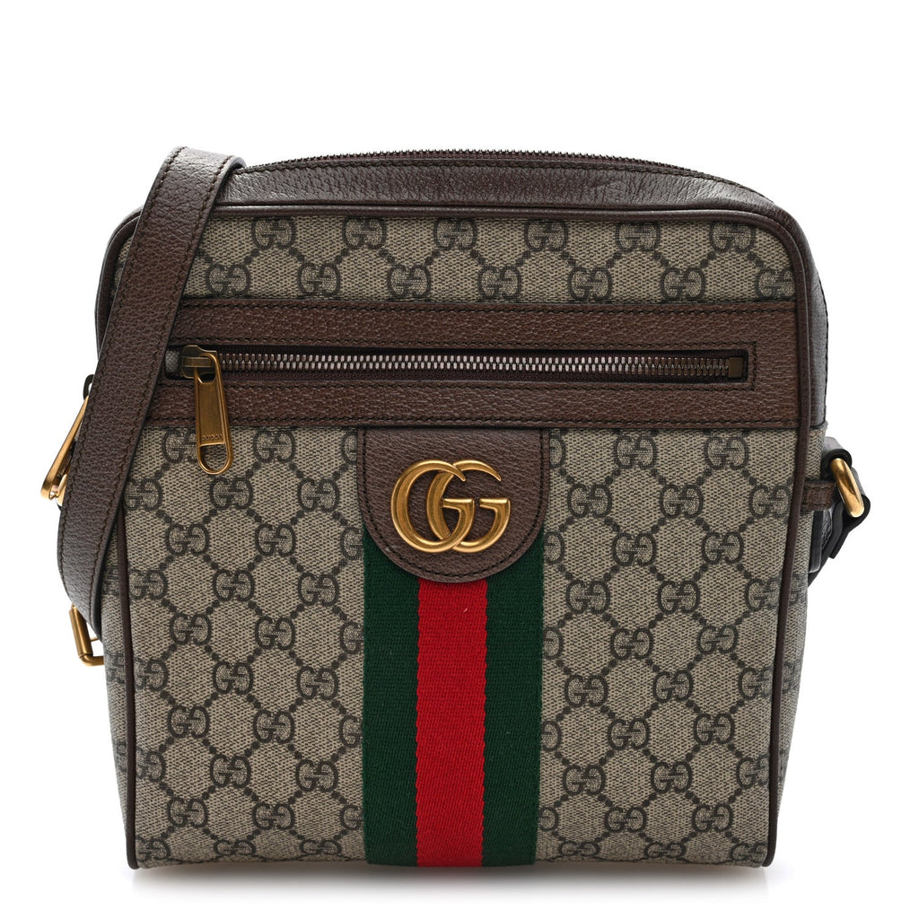 GG Supreme Monogram Web Small Ophidia Messenger Bag Brown wholesalehk.shop
