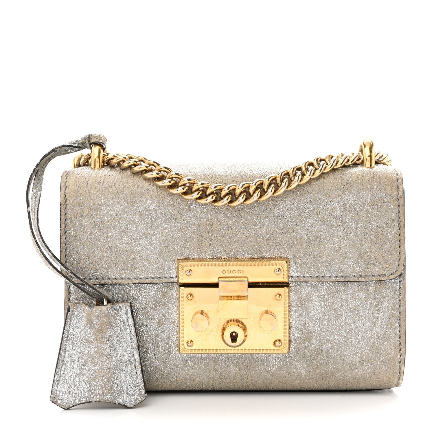 Galassia Small Padlock Shoulder Bag Platino £¨ Direct shipment via from wholesalehk.shop