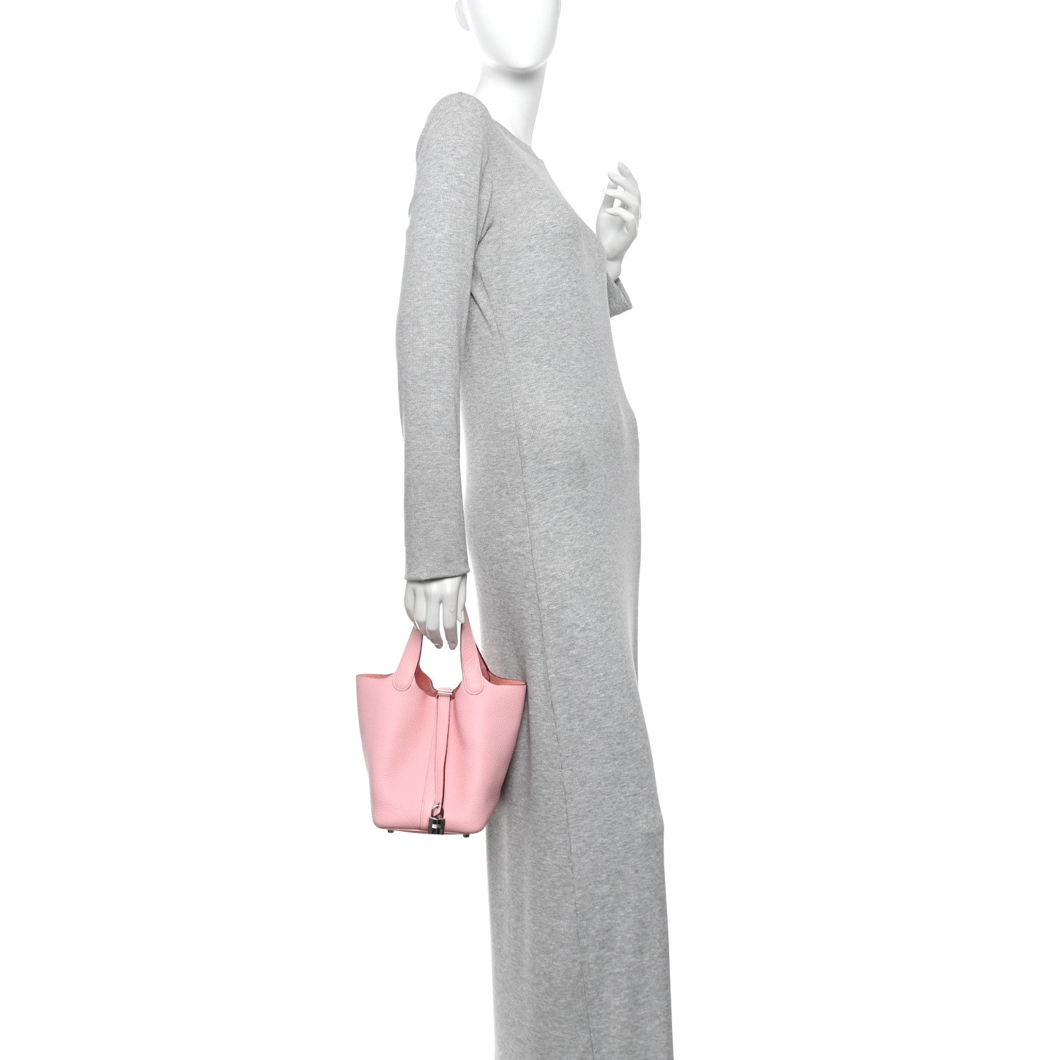 Taurillon Clemence Picotin Lock 18 PM Rose Sakura £¨ Direct shipment via from wholesalehk.shop