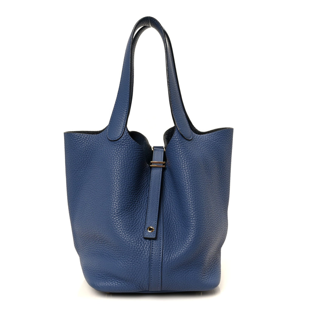 Taurillon Clemence Picotin Lock 22 MM Bleu Brighton £¨ Direct shipment via from wholesalehk.shop