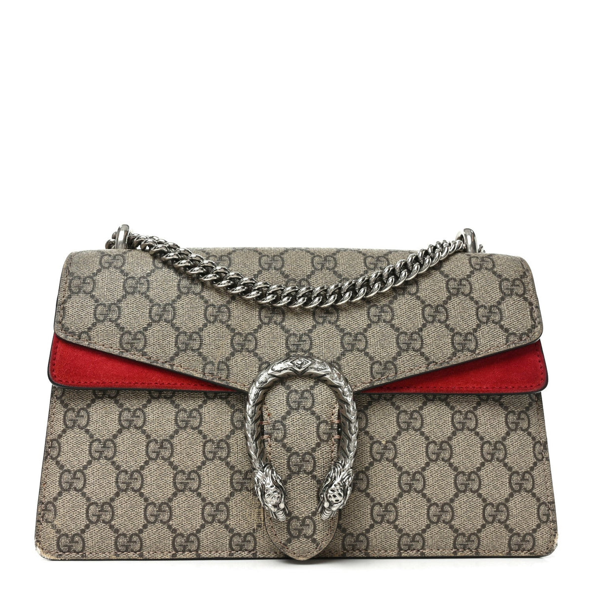GG Supreme Monogram Small Dionysus Shoulder Bag Red wholesalehk.shop