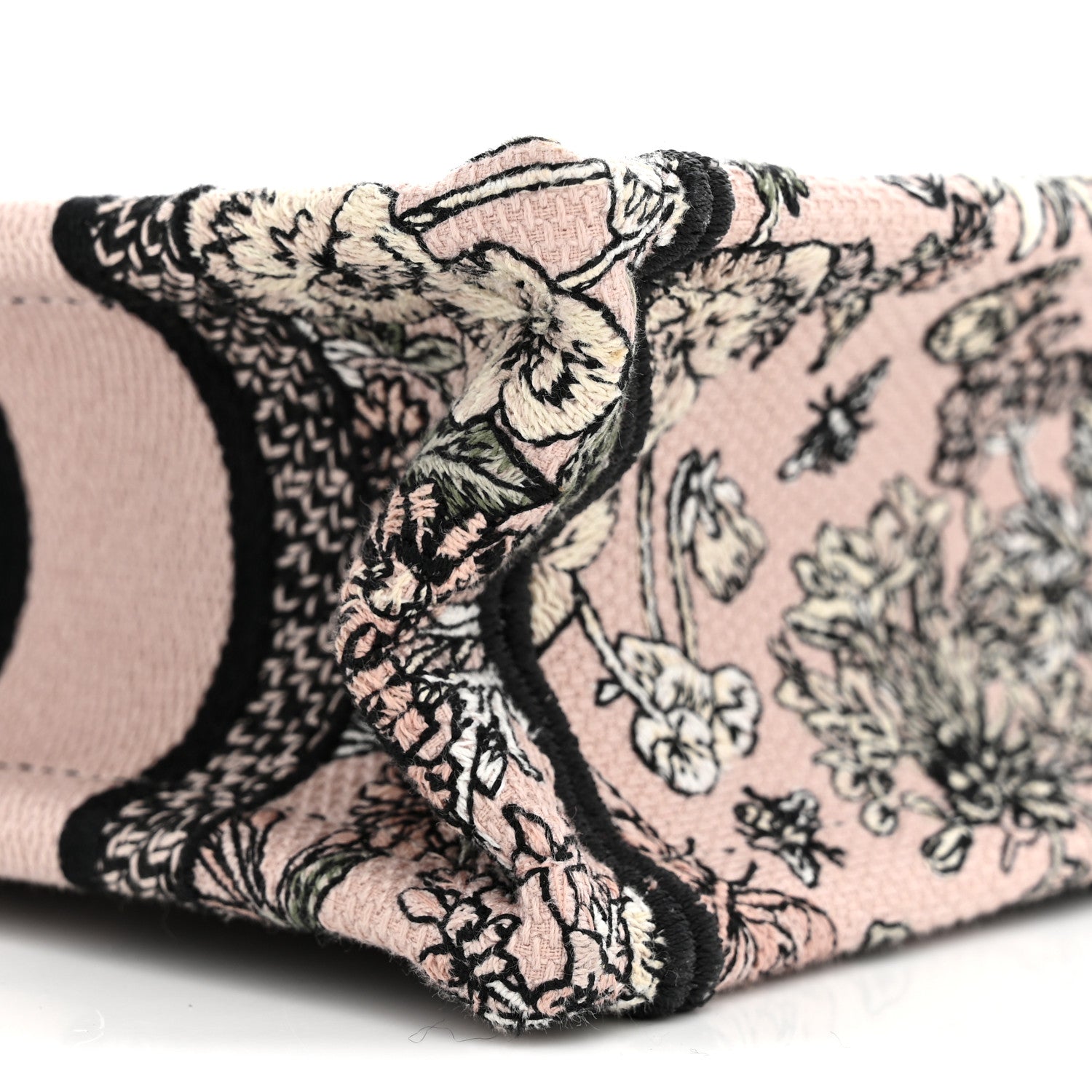 Canvas Embroidered Mini Book Tote With Strap Pink Multicolor £¨ Direct shipment via from wholesalehk.shop
