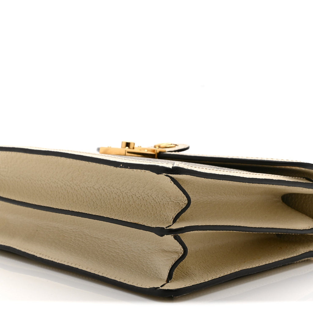 GG Supreme Monogram Textured Dollar Calfskin Web Small Ophidia Padlock Top Handle Bag Beige Ebony Mystic White £¨ Direct shipment via from wholesalehk.shop