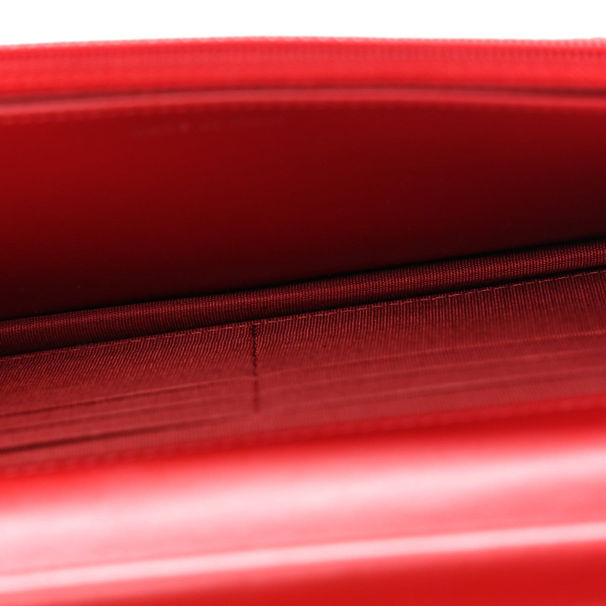 Glazed Calfskin Quilted Coco Boy Wallet On Chain WOC Red wholesalehk.shop