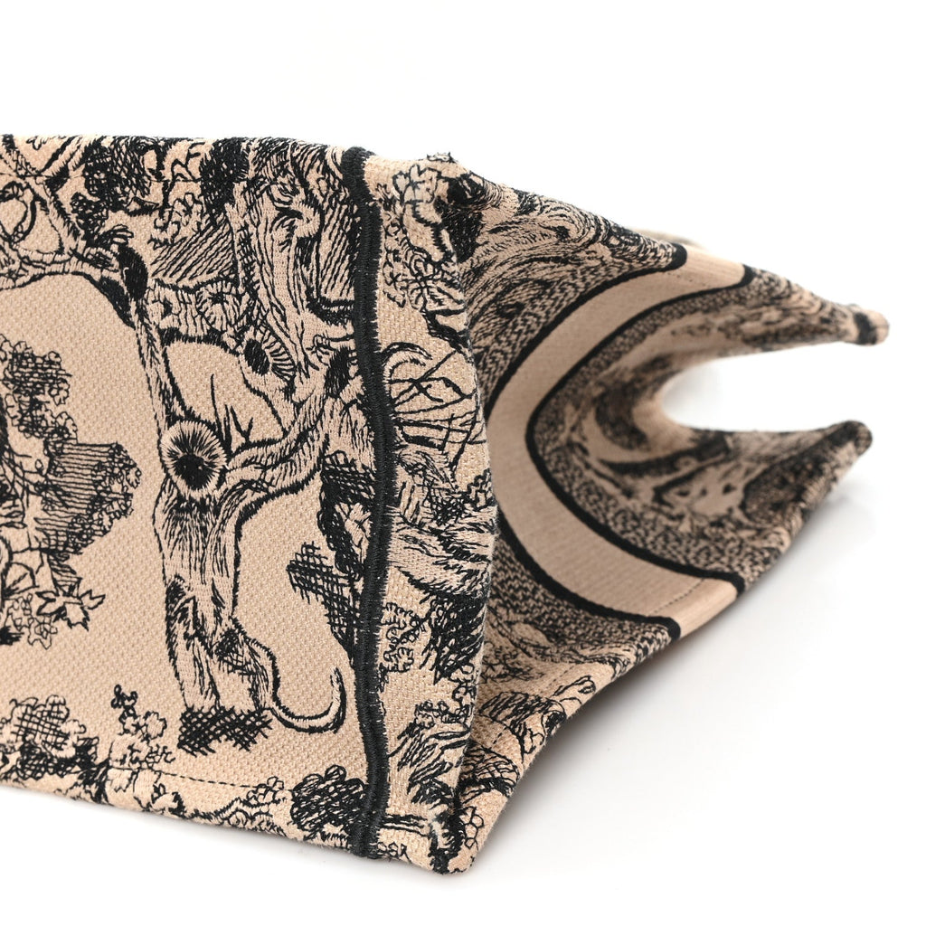 Canvas Embroidered Medium Dioriviera Toile De Jouy Book Tote Black £¨ Direct shipment via from wholesalehk.shop