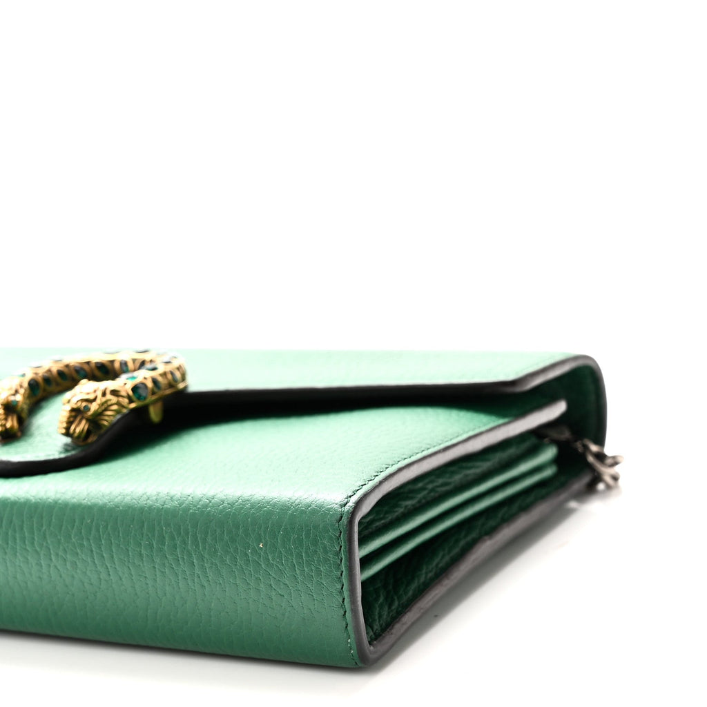 Calfskin Mini Dionysus Chain Wallet Emerald wholesalehk.shop