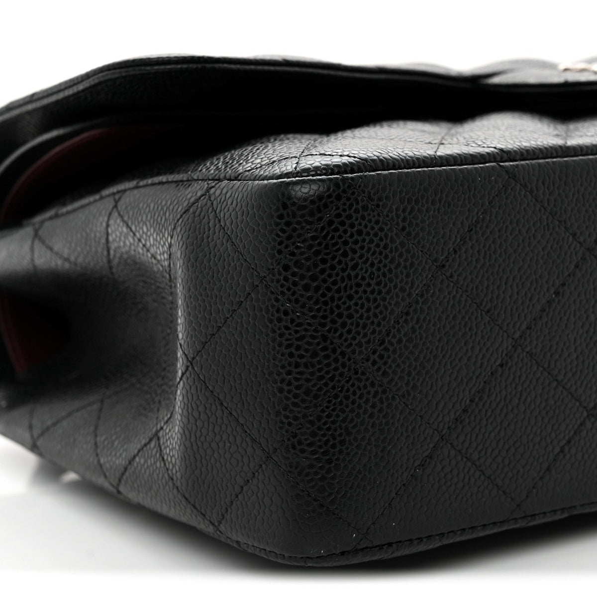 Caviar Quilted Jumbo Double Flap Black wholesalehk.shop