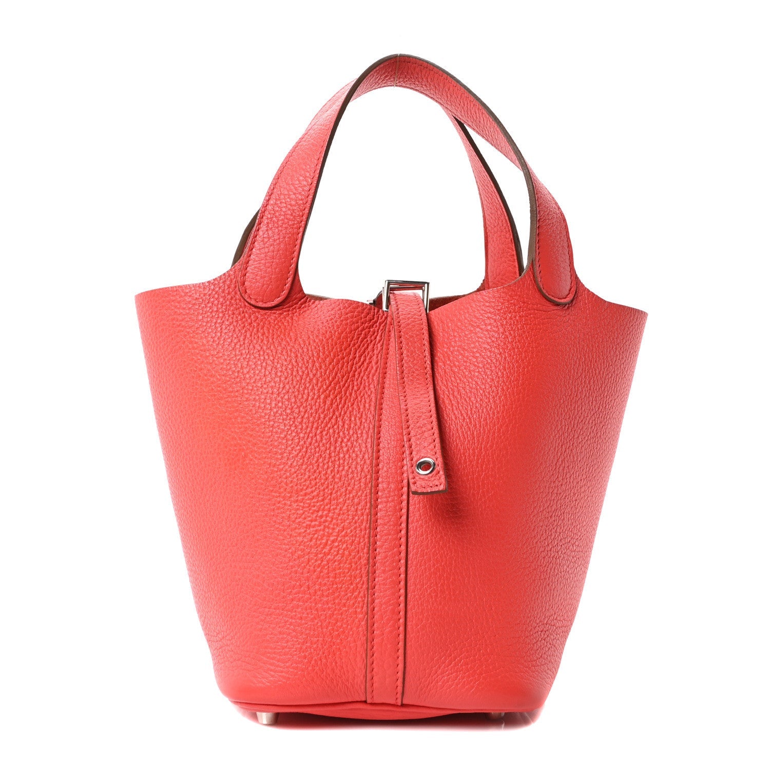 Taurillon Clemence Picotin Lock 18 PM Rouge Pivoine £¨ Direct shipment via from wholesalehk.shop