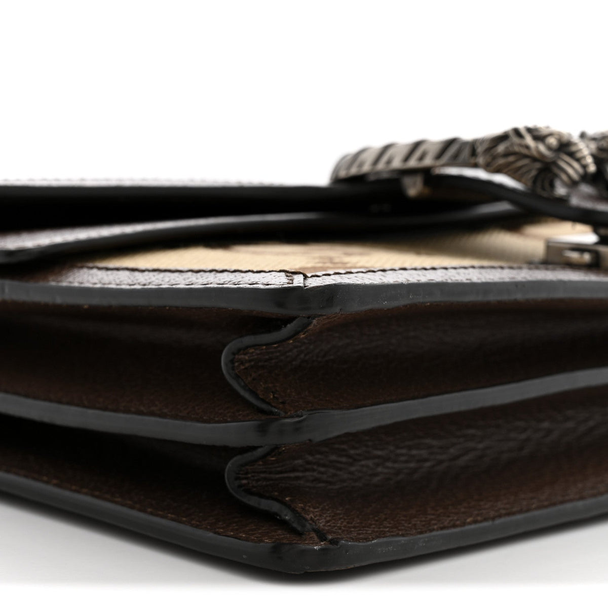 Monogram Jumbo GG Textured Dollar Calfskin Small Dionysus Shoulder Bag Camel Ebony New Acero wholesalehk.shop