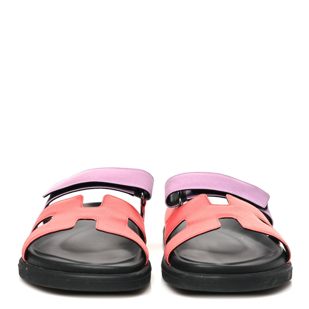 Satin Crepe Chypre Sandals 37.5 Rose Peche Violet Petale wholesalehk.shop
