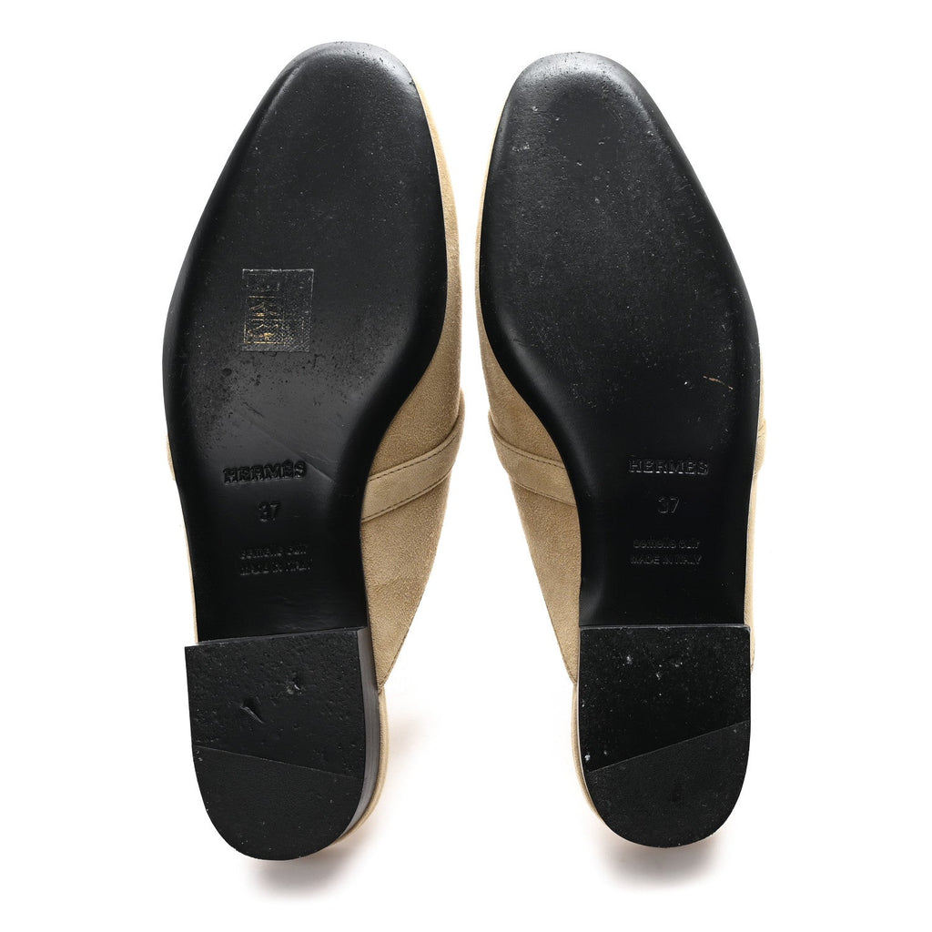Suede Goatskin Oz Mules 37 Beige Sable wholesalehk.shop