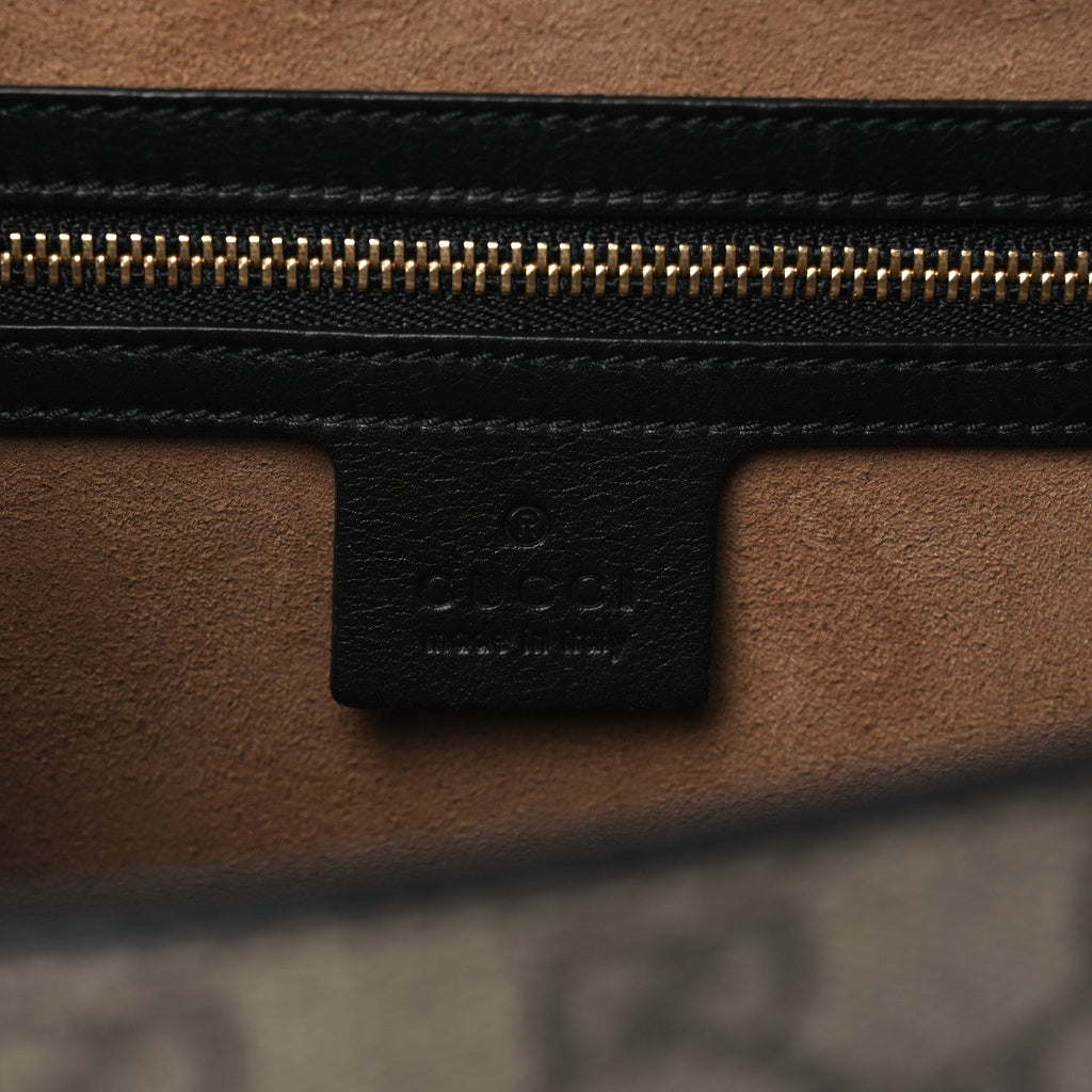 GG Supreme Monogram Calfskin Small Padlock Top Handle Bag Beige Black Cuir £¨ Direct shipment via from wholesalehk.shop