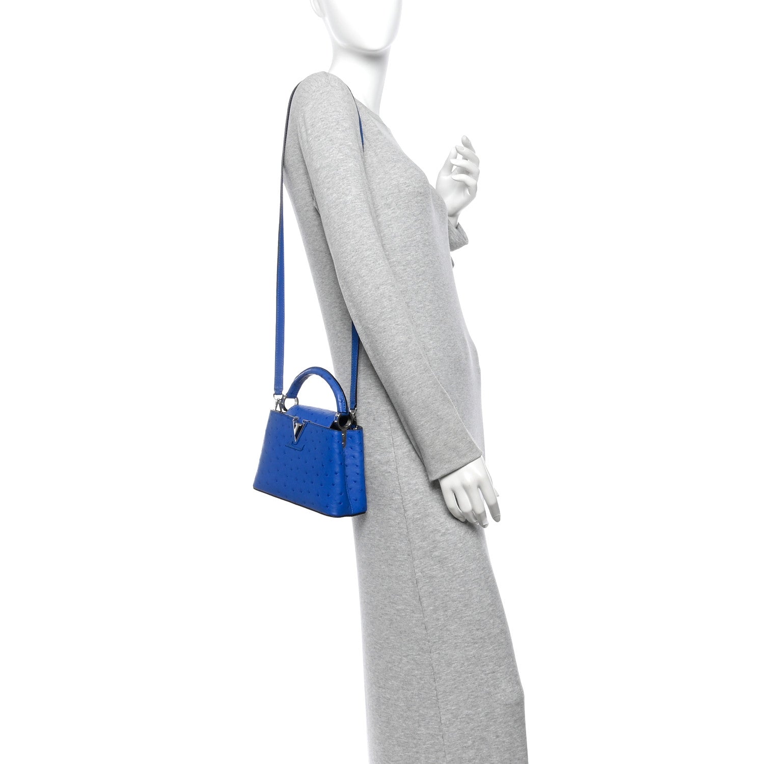 Ostrich Capucines Mini Saphir £¨ Direct shipment via from wholesalehk.shop