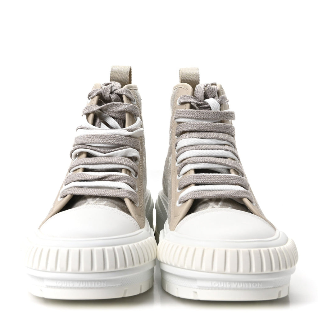 Denim Monogram Squad Sneaker Boots 37 Beige £¨ Direct shipment via from wholesalehk.shop