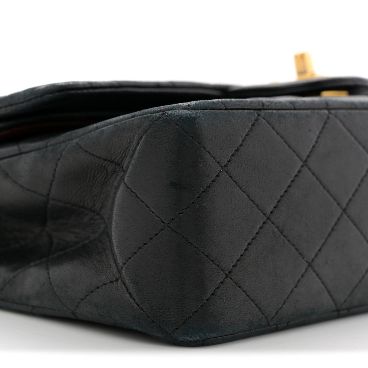 Lambskin Quilted Medium Double Flap Black wholesalehk.shop