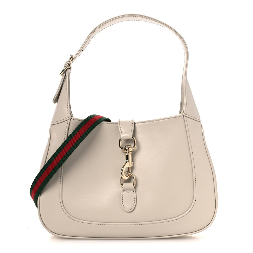 Ancora Calfskin Web Small Jackie Shoulder Bag Light Grey £¨ Direct shipment via from wholesalehk.shop