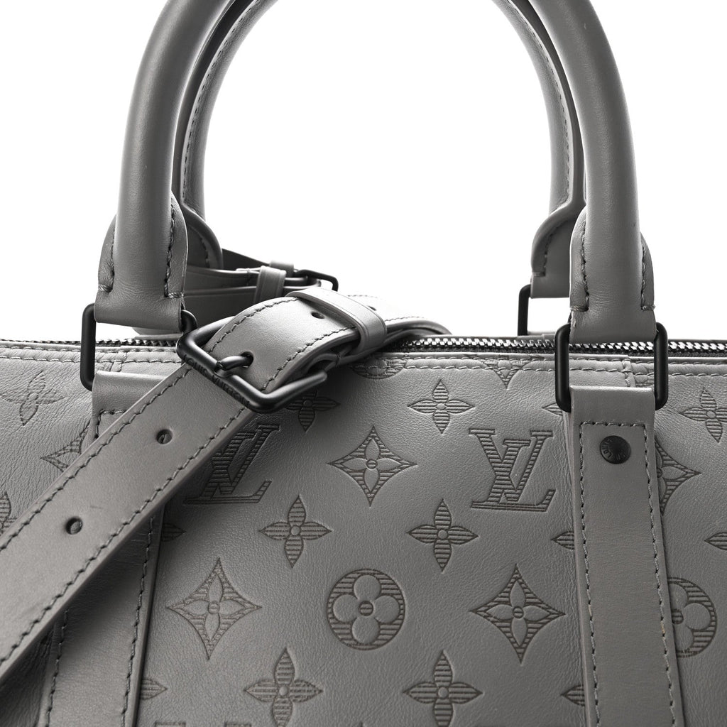 Calfskin Monogram Shadow Keepall Bandouliere 50 Anthracite Gray wholesalehk.shop