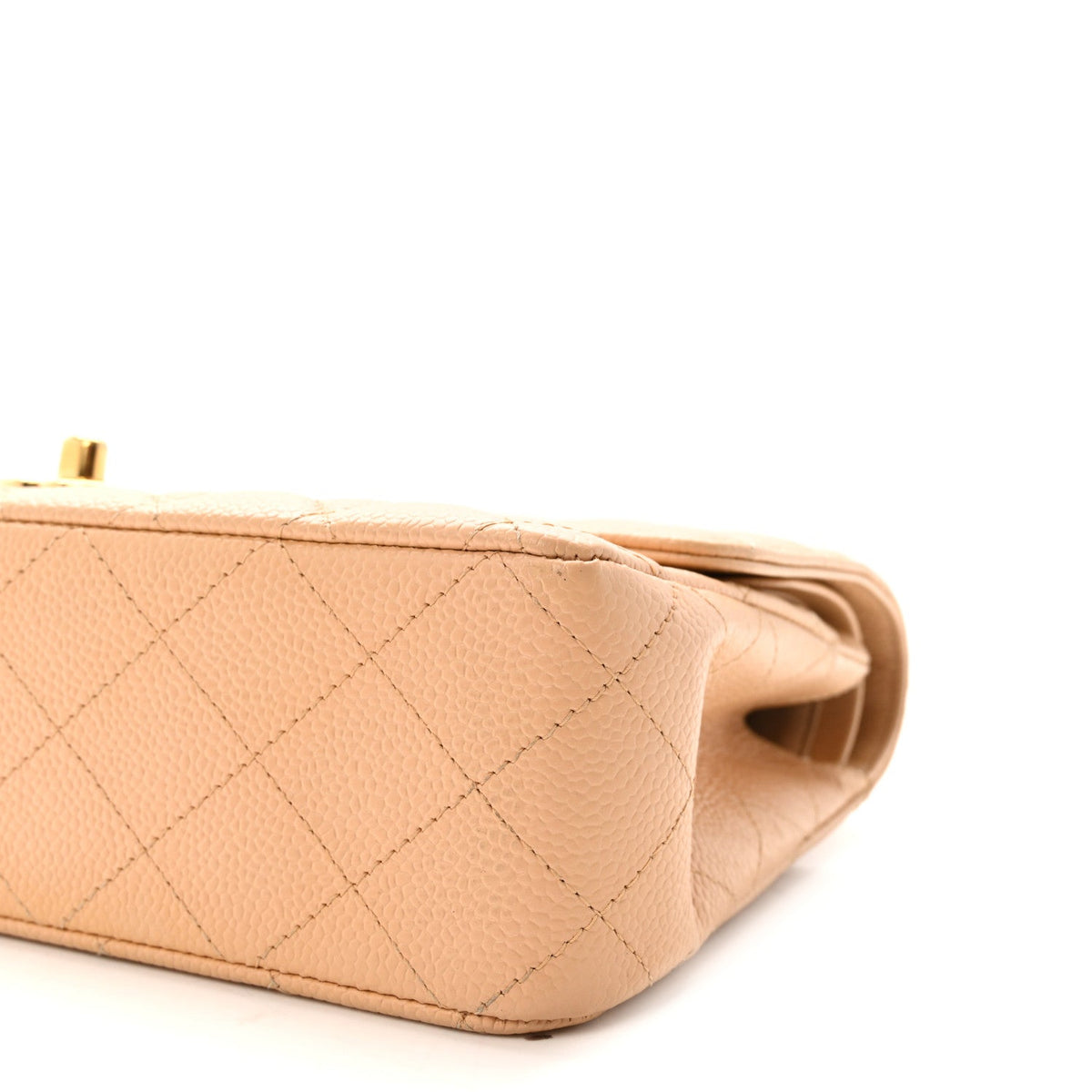 Caviar Quilted Medium Double Flap Beige wholesalehk.shop