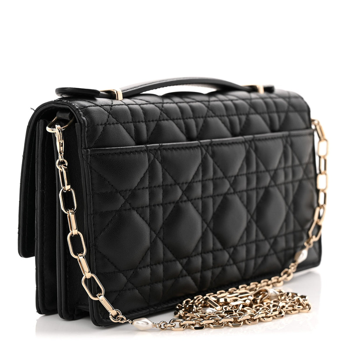 Lambskin Cannage Mini My Dior Bag Black wholesalehk.shop