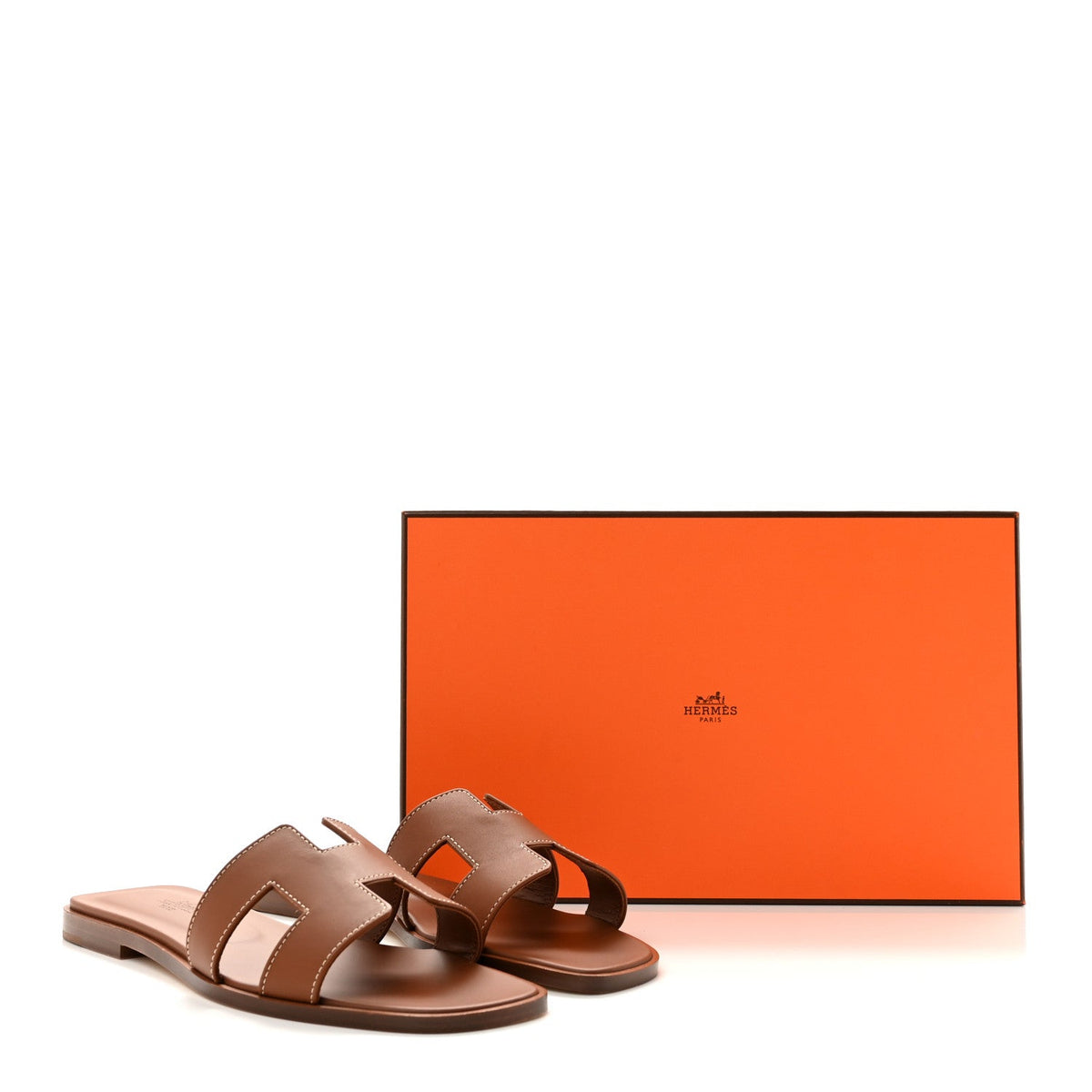Box Calfskin Oran Sandals 37.5 Gold wholesalehk.shop