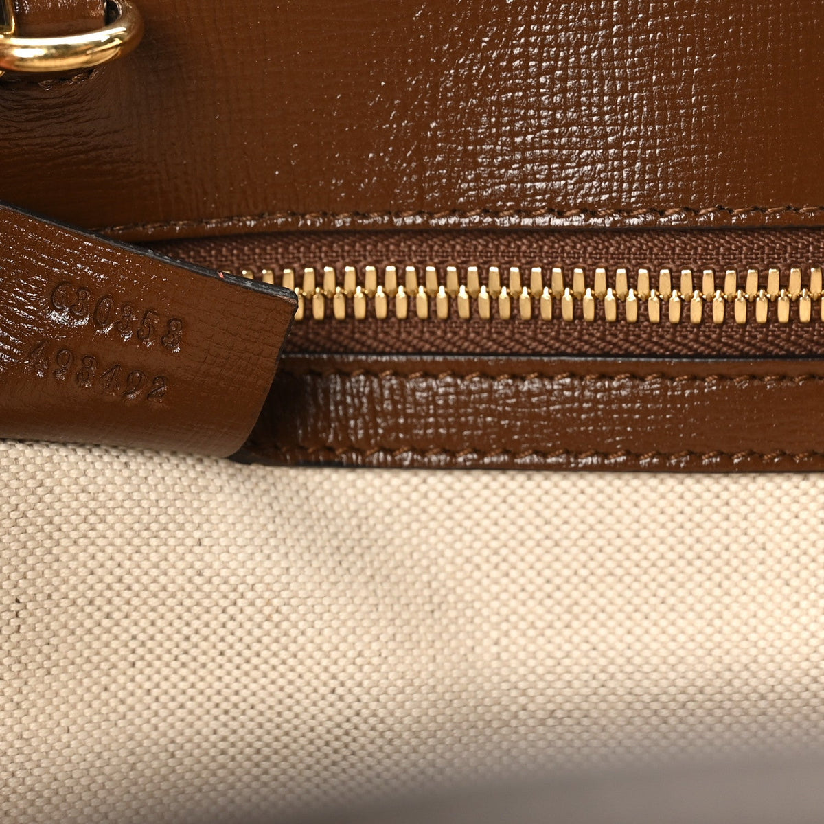 GG Supreme Monogram Fake/Not Large Retro Interlocking G Tote Bag Beige Brown Sugar wholesalehk.shop