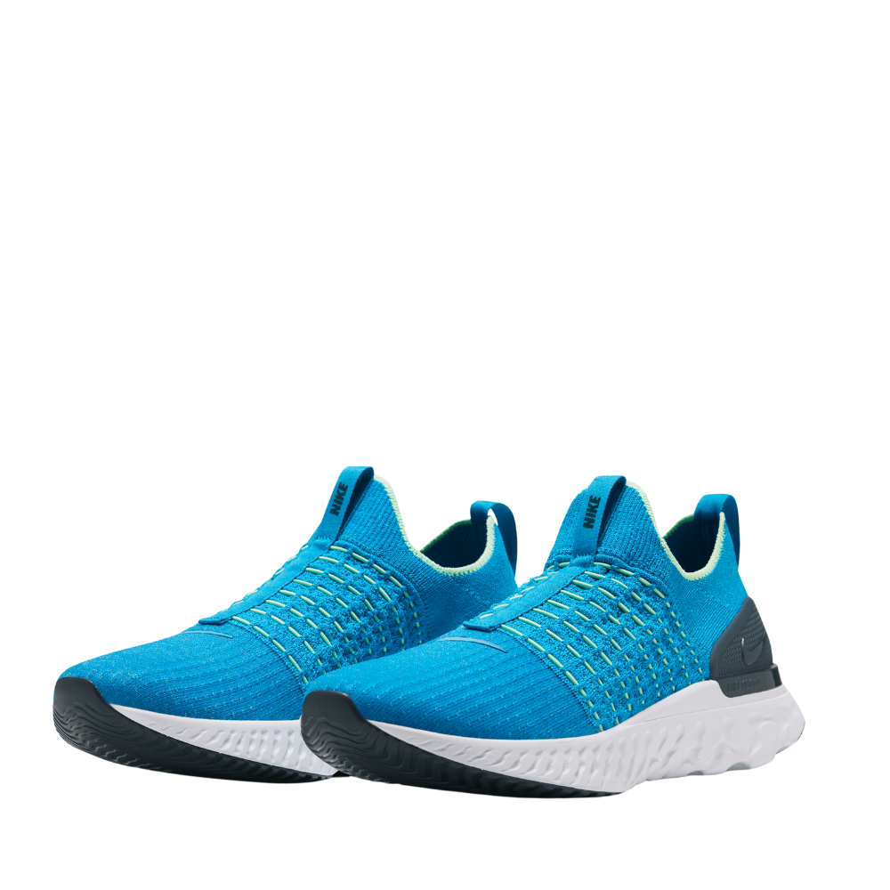 2026 New Arrival React Phantom Run Flyknit 2 Men's :Blue Orbit | Vapor Green wholesalehk.shop