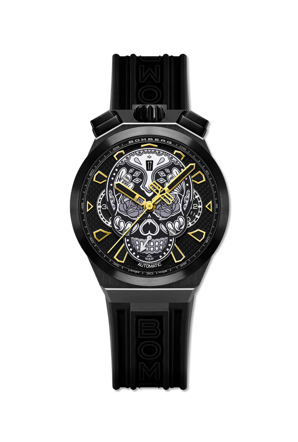 2026 New Arrival CHRONO SKULL THROWBACK EDITION - ALL BLACK wholesalehk.shop