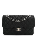 Caviar Quilted Small Double Flap Black wholesalehk.shop