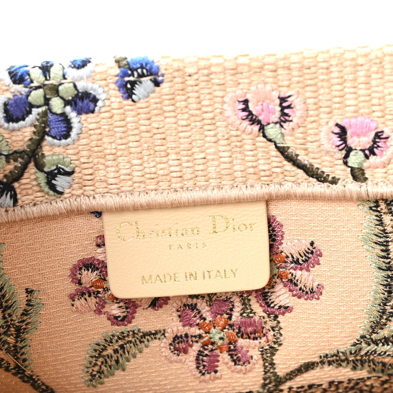 Raffia Embroidered Petites Fleurs Medium Book Tote Natural £¨ Direct shipment via from wholesalehk.shop
