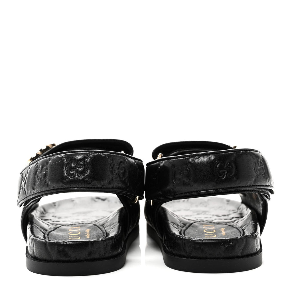 Guccissima GG Embossed Womens Sandals 35 Black £¨ Direct shipment via from wholesalehk.shop