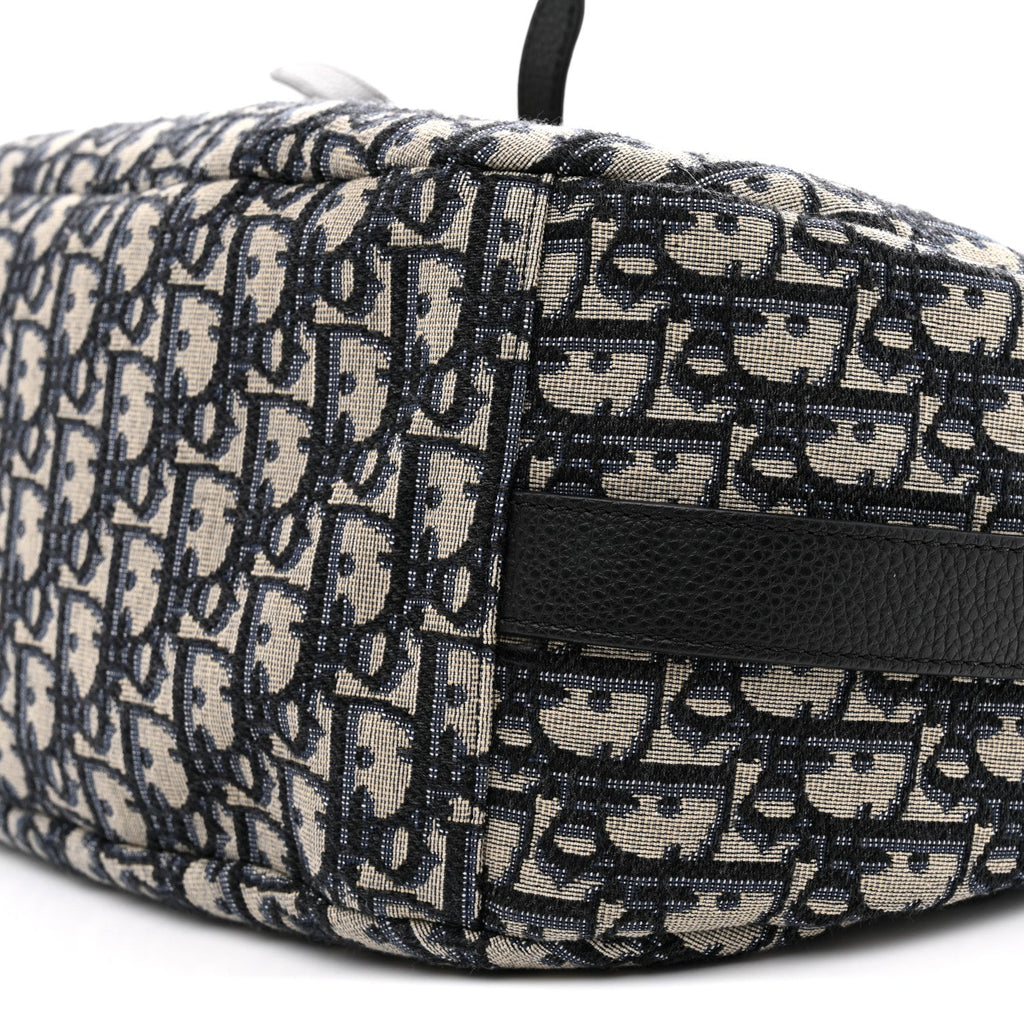 Oblique Soft Saddle Bag Beige Blue wholesalehk.shop