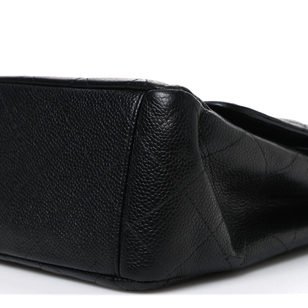 Caviar Quilted Maxi Double Flap Black wholesalehk.shop