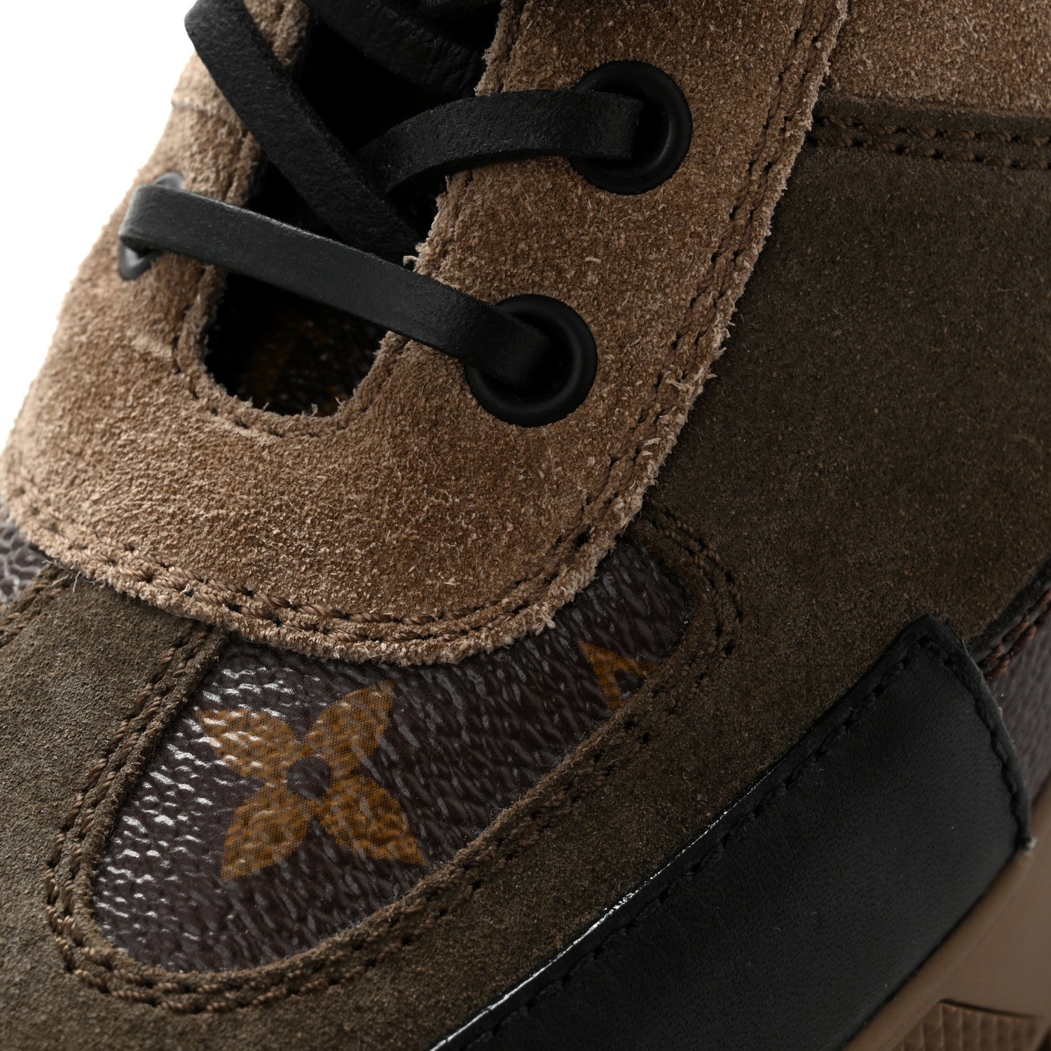 Suede Calfskin Monogram Laureate Platform Desert Boots 36 Taupe £¨ Direct shipment via from wholesalehk.shop