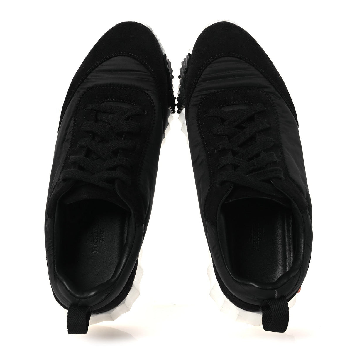 Air Mesh Suede Goatskin Bouncing Sneakers 37.5 Black Orange wholesalehk.shop