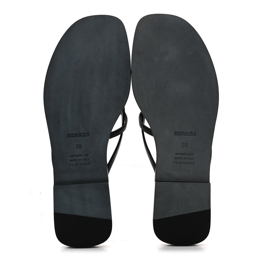Calfskin Miss Sandals 39 Black wholesalehk.shop
