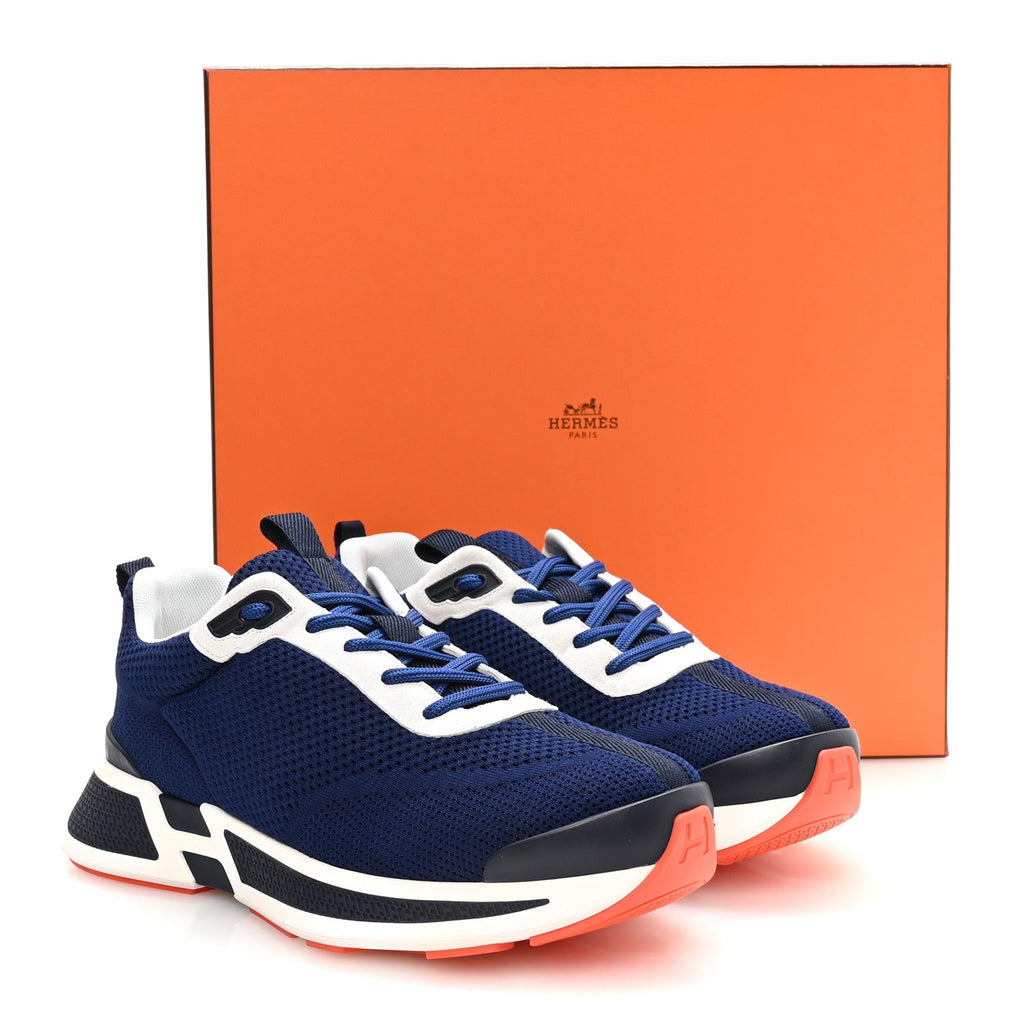 Technical Knit Men's Heros Sneakers 42.5 Marine White wholesalehk.shop