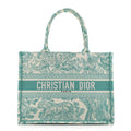 Canvas Embroidered Medium Dioriviera Toile De Jouy Book Tote Aquamarina £¨ Direct shipment via from wholesalehk.shop
