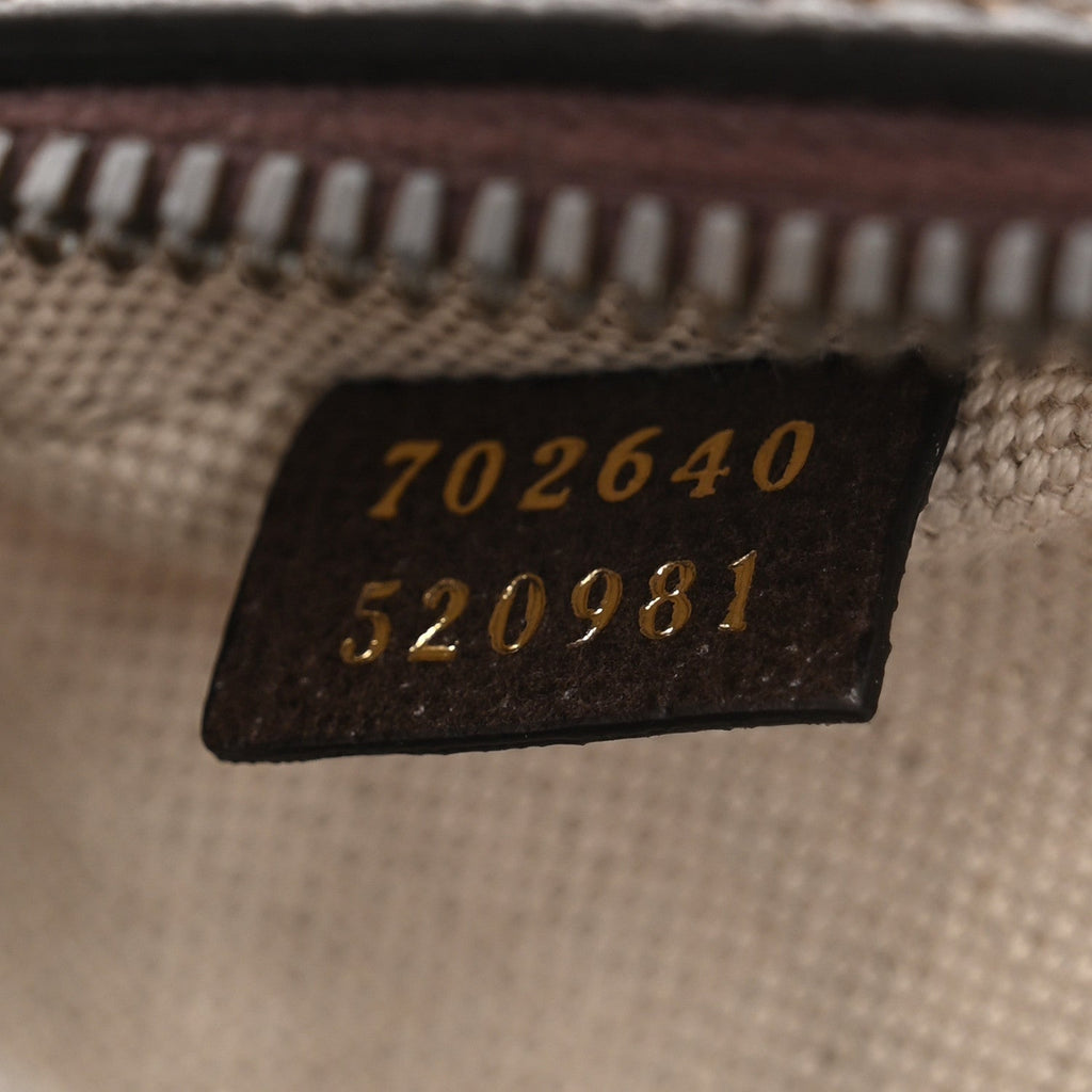 X ADIDAS Crystal Vintage Monogram Textured Dollar Calfskin Web Trefoil Small Ophidia Round Shoulder Bag Mid Natural Nut Off White New Acero wholesalehk.shop