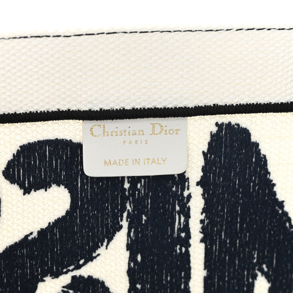 Canvas Embroidered Medium Miss Dior Graffiti Book Tote Navy White £¨ Direct shipment via from wholesalehk.shop