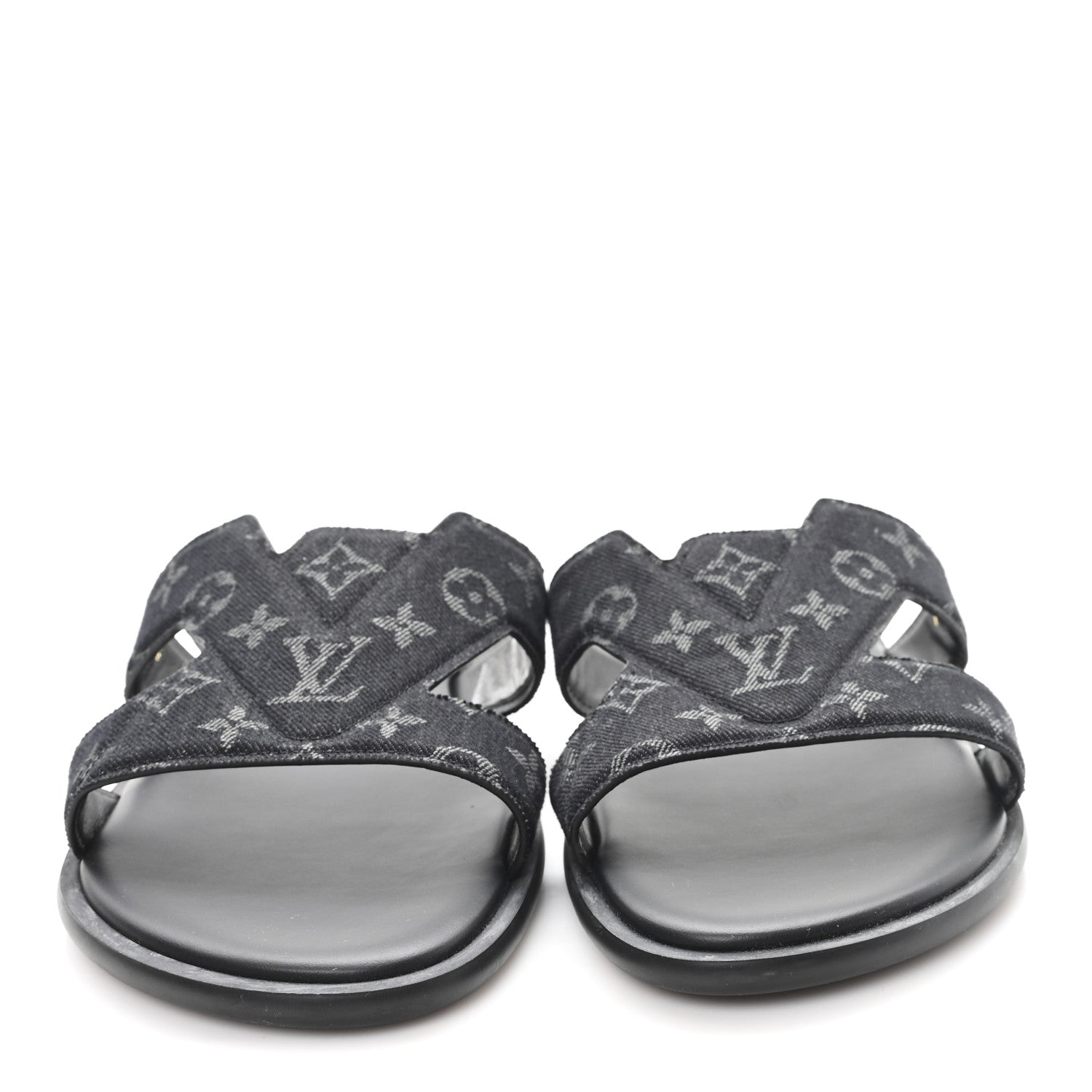 Monogram Denim Mens LV Oasis Mules 8.5 Black £¨ Direct shipment via from wholesalehk.shop