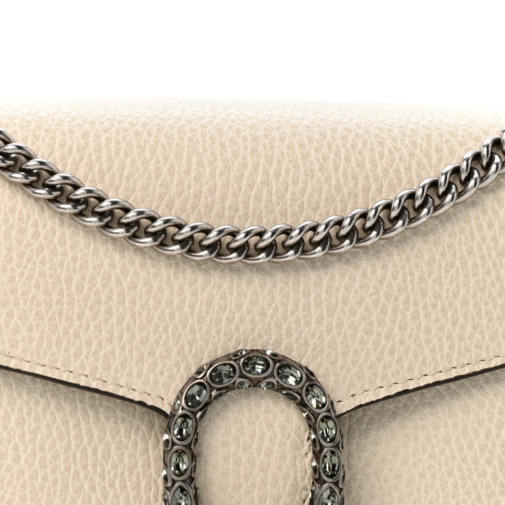 Dollar Calfskin Mini Dionysus Chain Wallet Mystic White wholesalehk.shop
